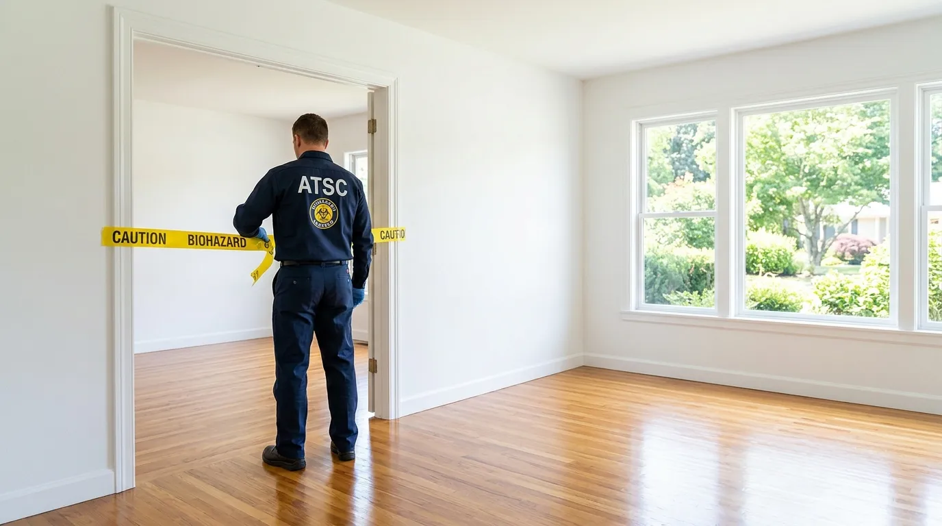 Certified biohazard cleanup crew performing Crime Scene Cleanup in Irving